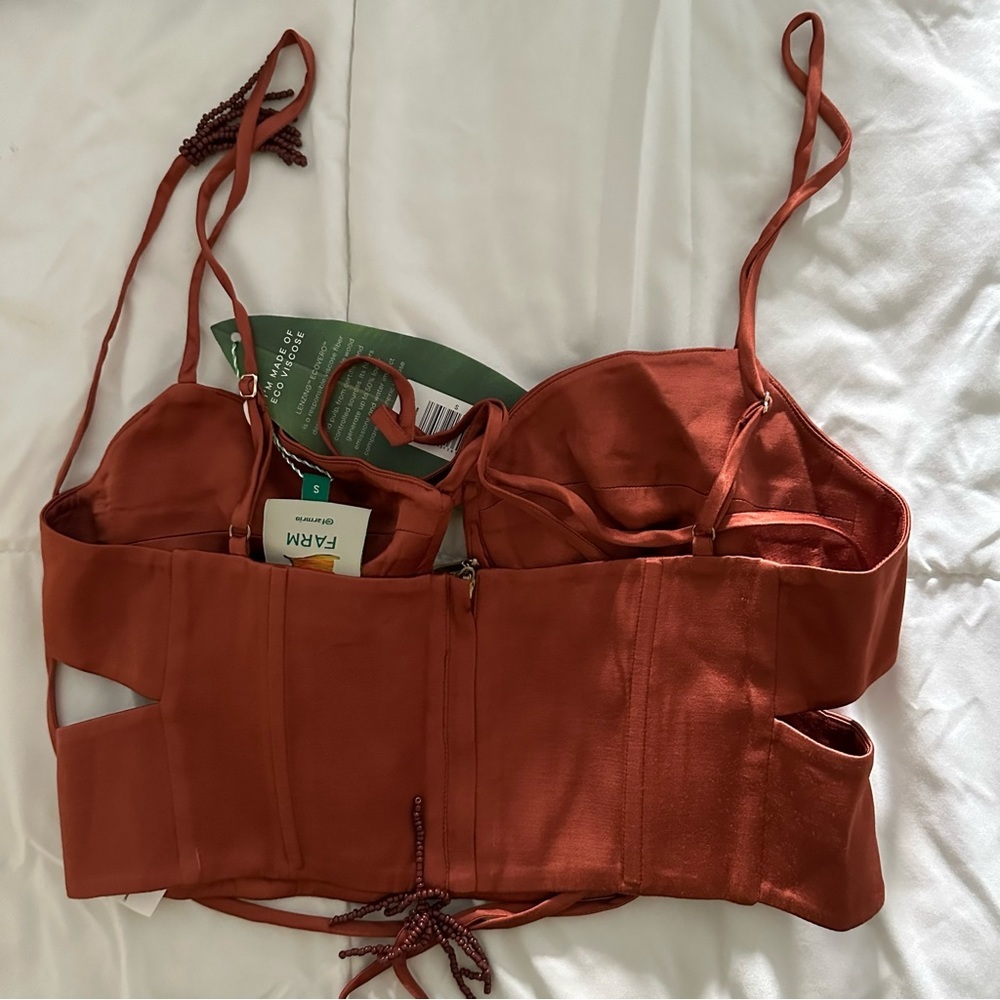 FARM Rio Orange Crop Top - Picture 6 of 8